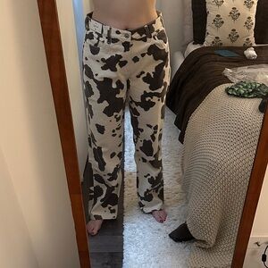 Abercrombie & Fitch Cow Print Flare Jeans (new with tags)